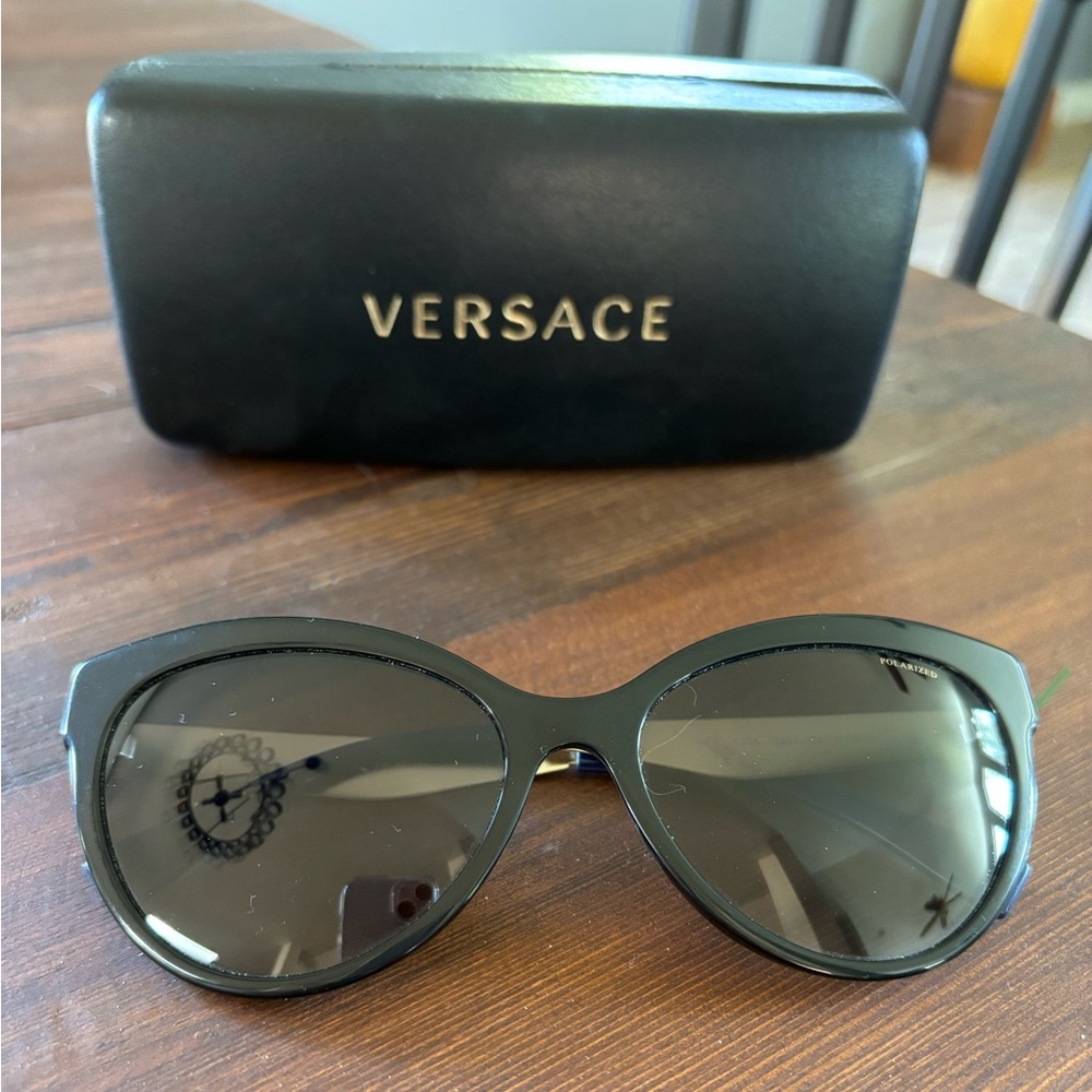 Versace Black Sunglasses with Case